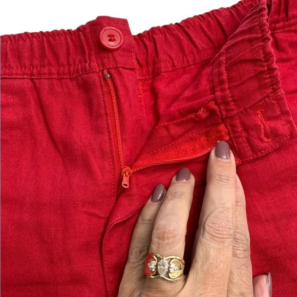 Vintage Island Image red tie beach shorts 34W - Picture 3 of 5